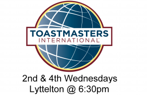 Bay Harbour Toastmasters Lyttelton 6:30pm 2nd & 4th Wednesdays