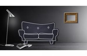 Image featuring sofa, lamp and picture